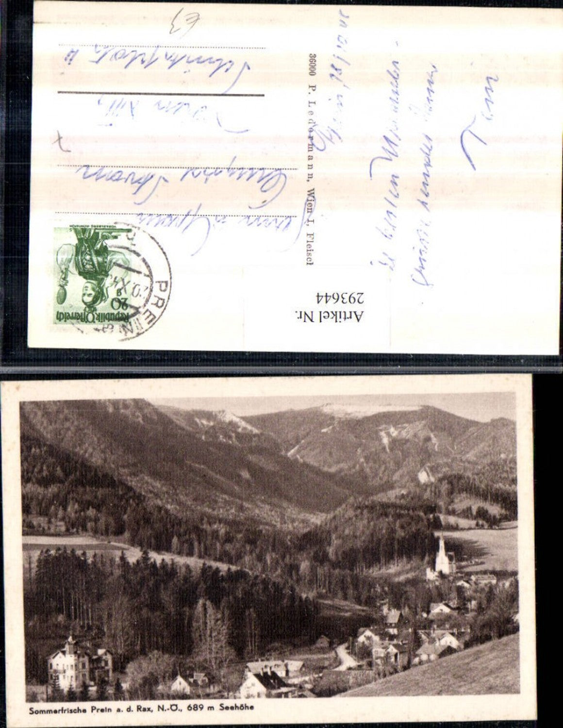 293644,Prein an d. Rax Totale Bergkulisse