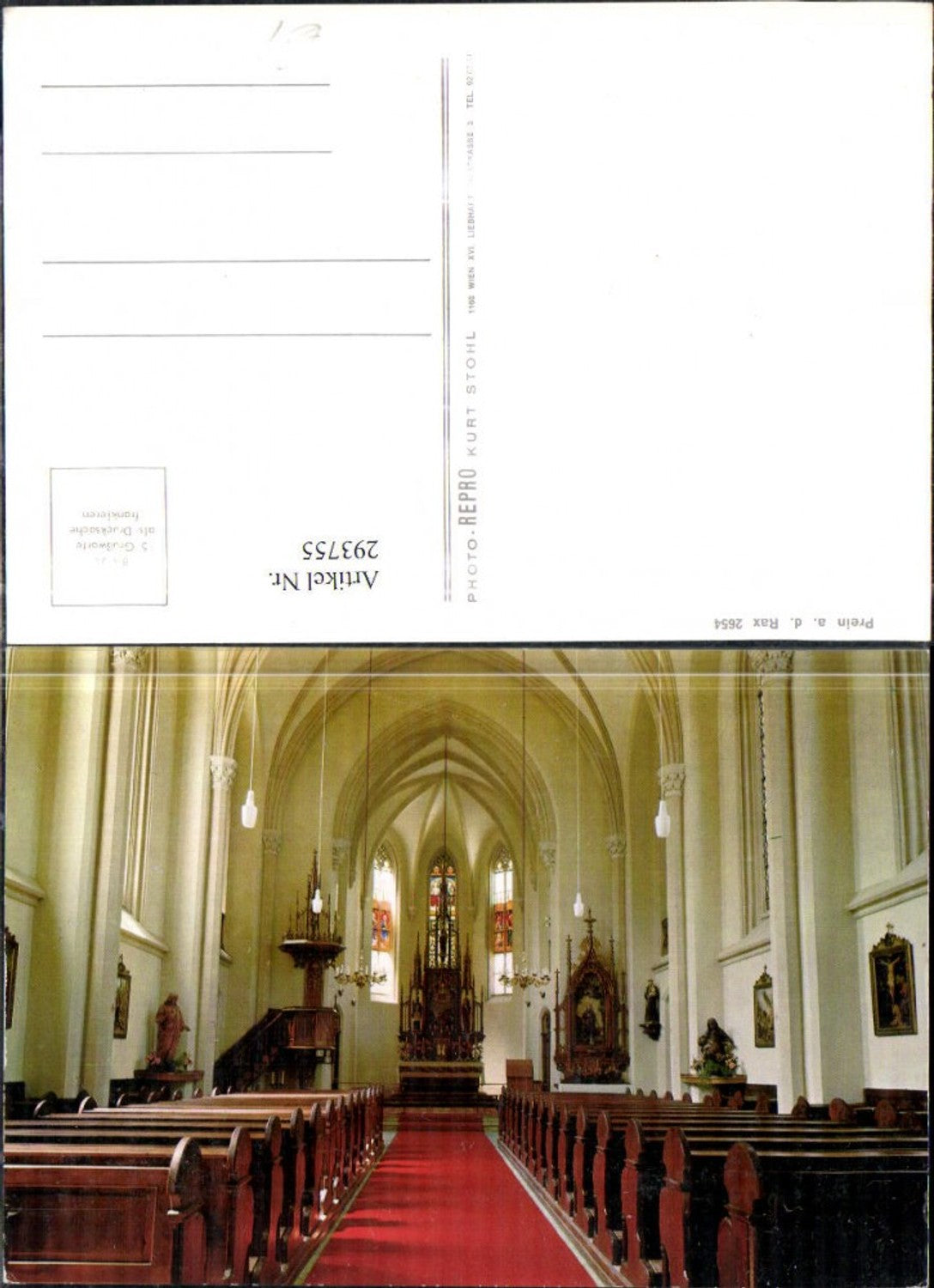 293755,Prein an d. Rax Kirche Innenansicht