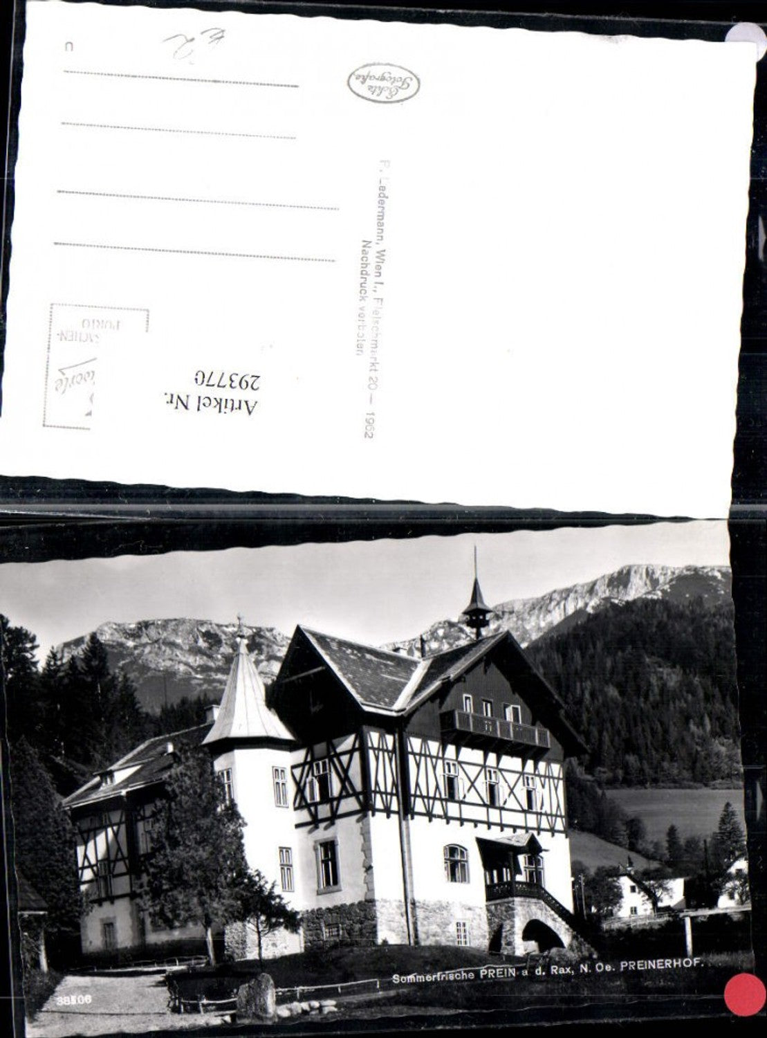293770,Prein an d. Rax Gasthof Preinerhof Bergkulisse