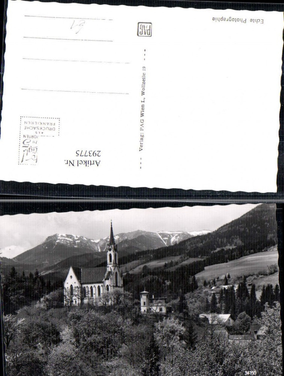 293775,Prein an d. Rax Kirche Bergkulisse