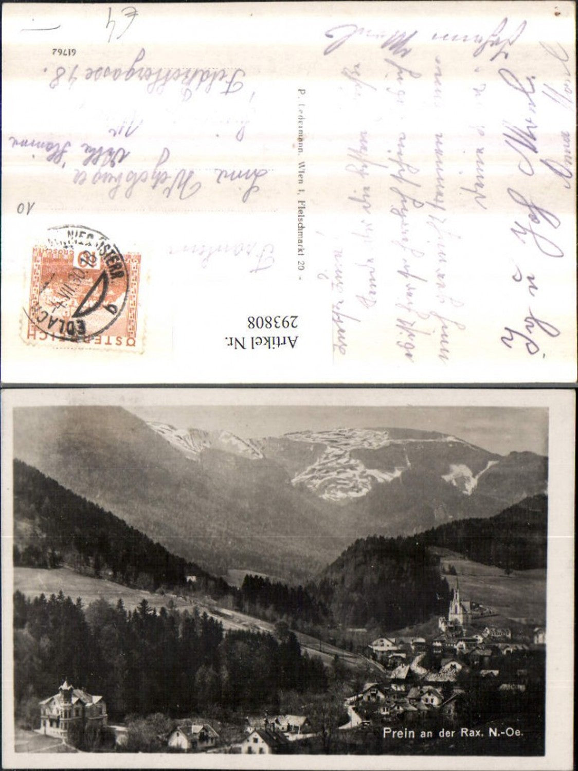 293808,Prein an d. Rax Totale Bergkulisse