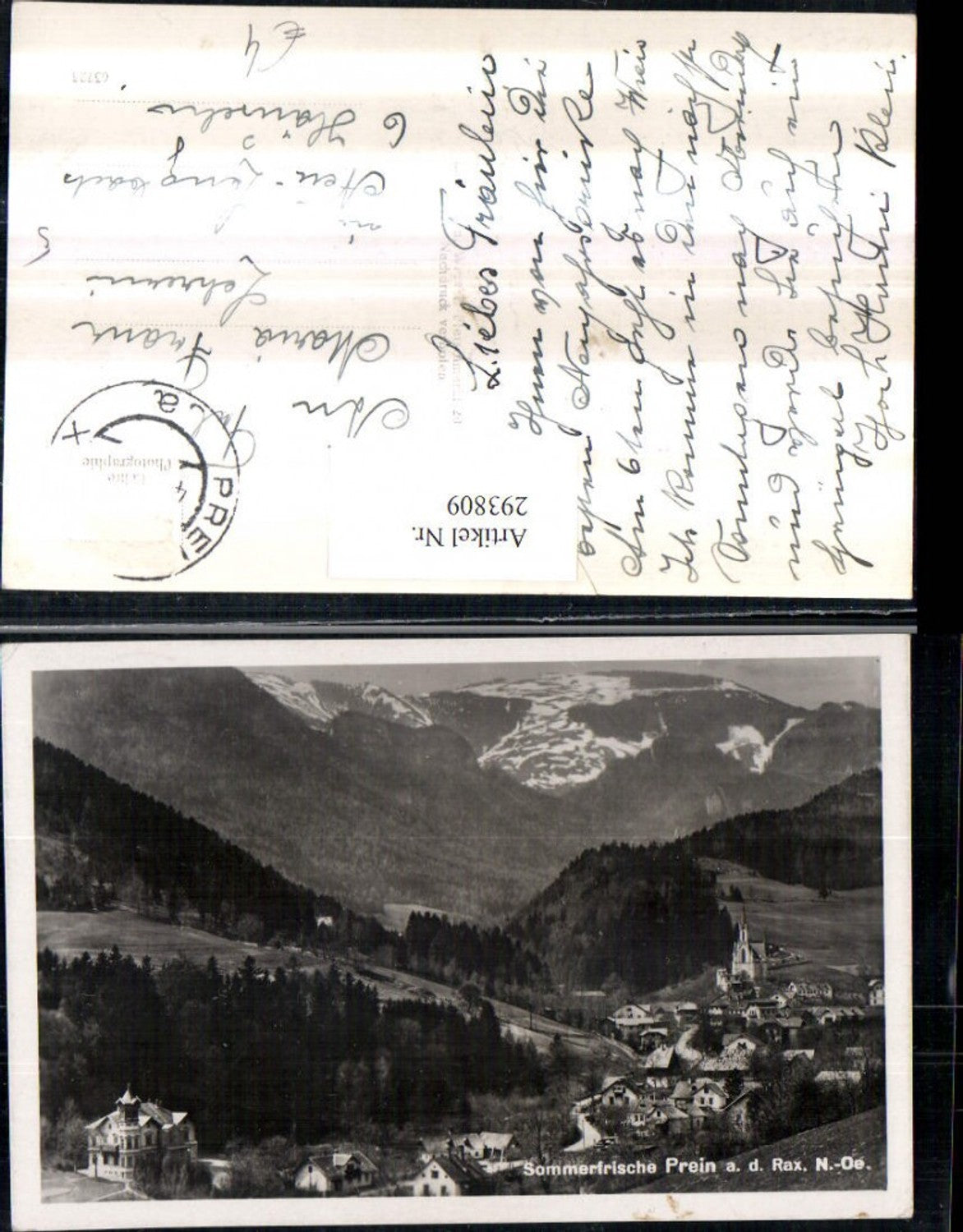 293809,Prein an d. Rax Totale Bergkulisse