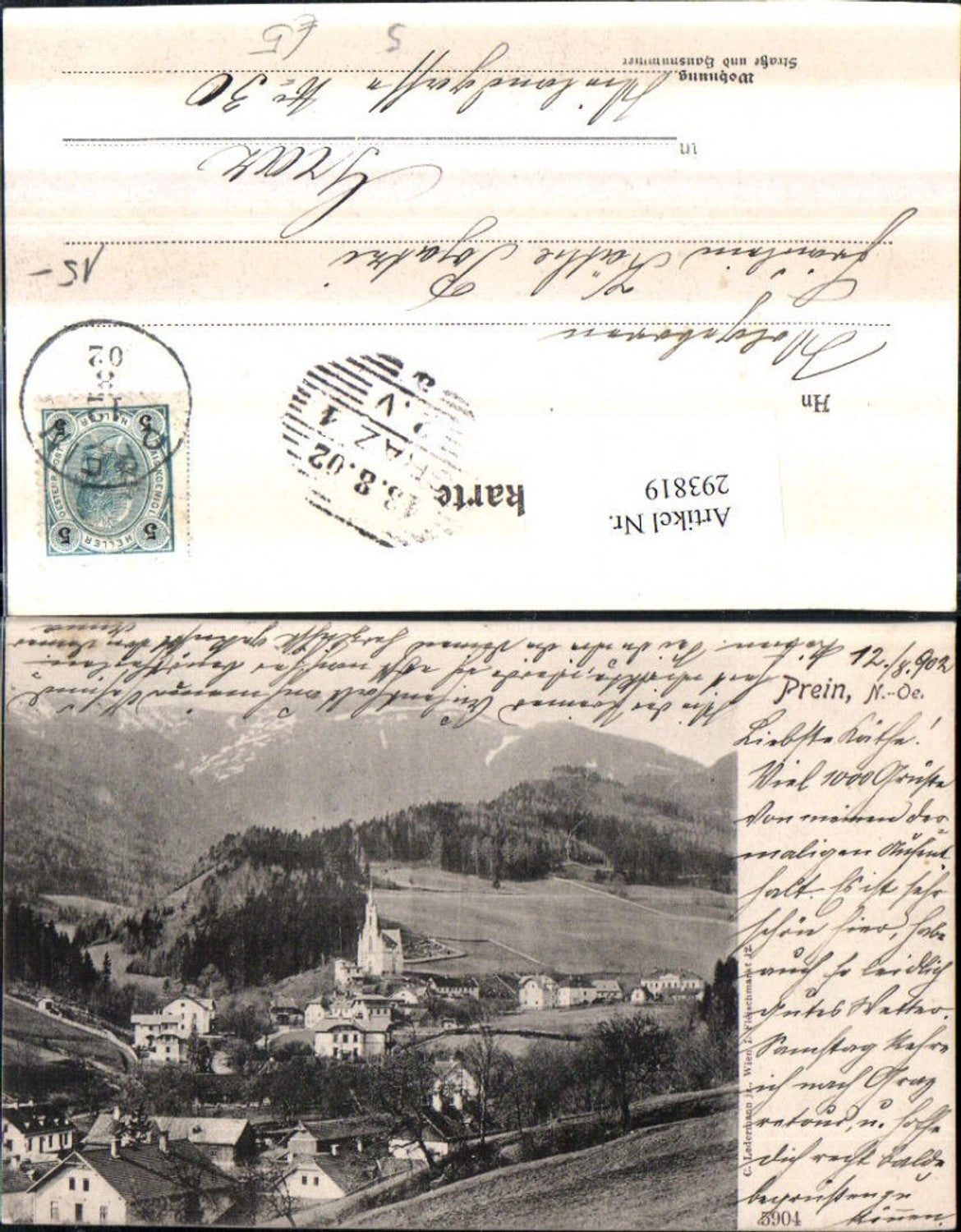 293819,Prein an d. Rax Totale Bergkulisse
