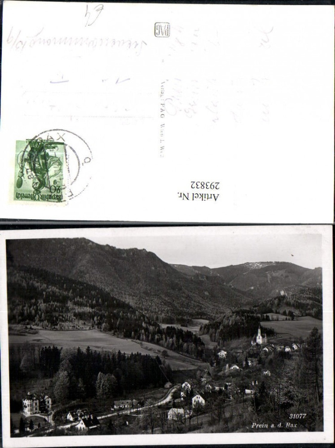 293832,Prein an d. Rax Totale Bergkulisse