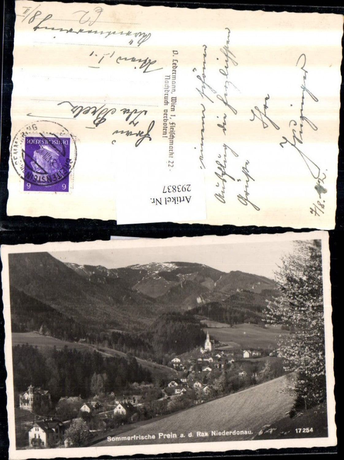 293837,Prein an d. Rax Totale Bergkulisse