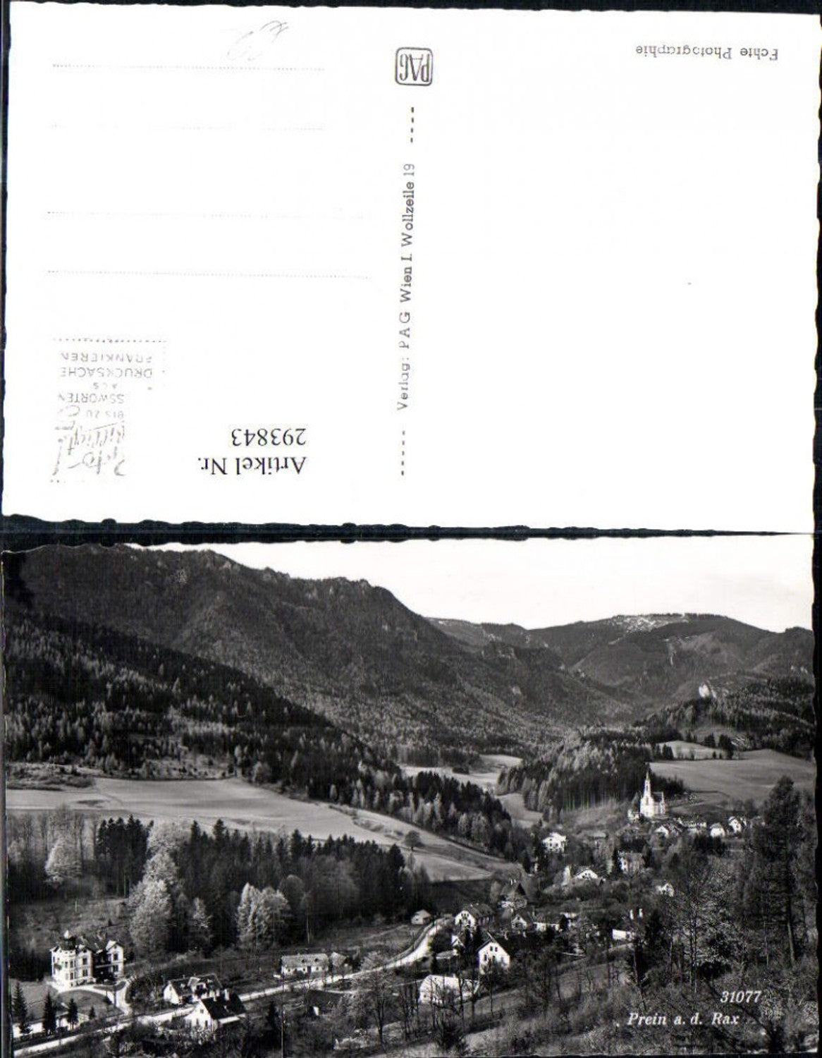 293843,Prein an d. Rax Totale Bergkulisse