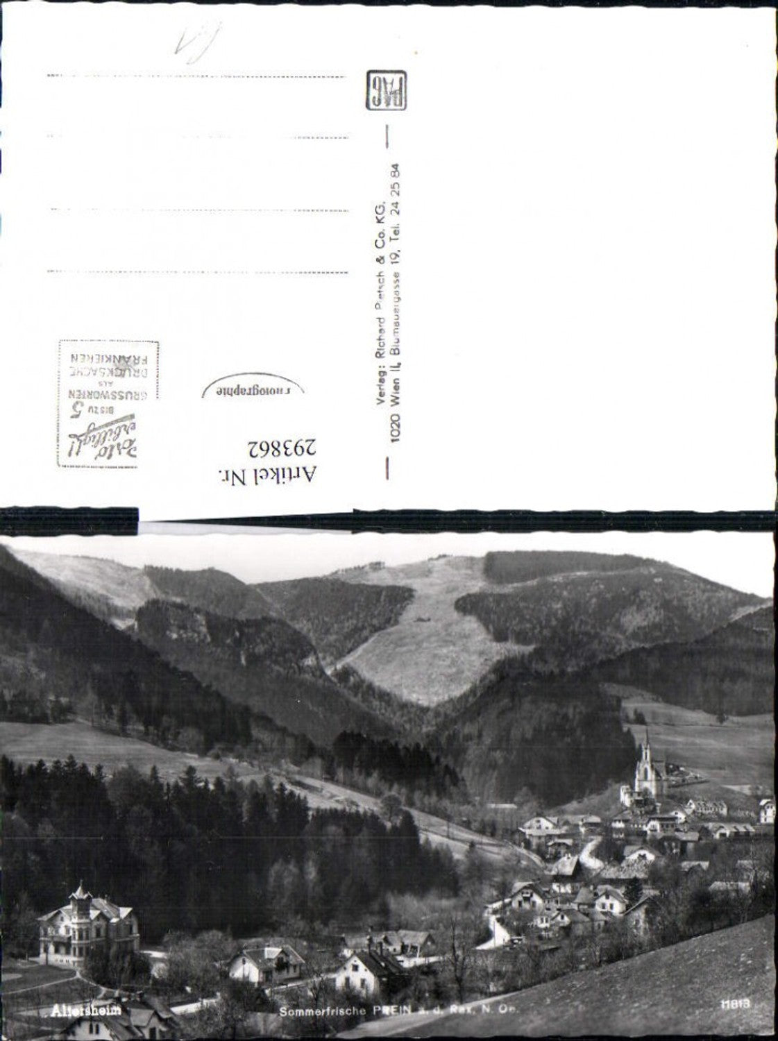 293862,Prein an d. Rax Totale m. Altersheim Bergkulisse