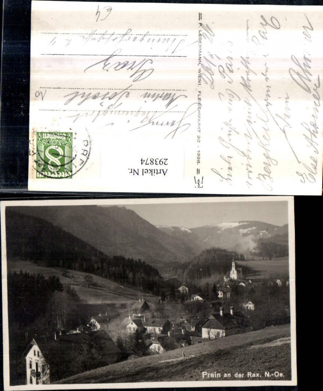 293874,Prein an d. Rax Totale Bergkulisse