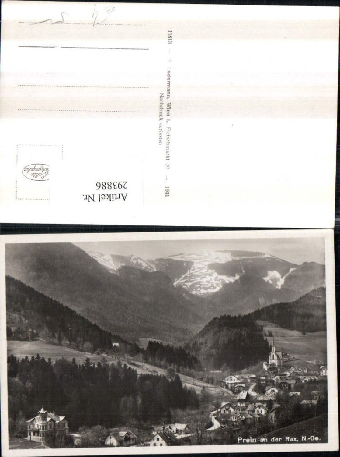 293886,Prein an d. Rax Totale Bergkulisse