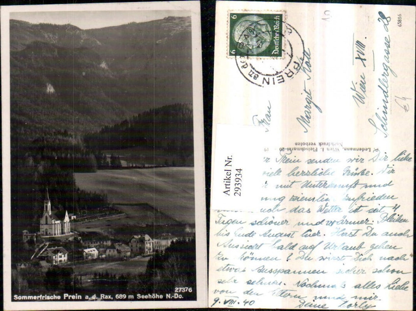 293934,Prein an d. Rax Teilansicht