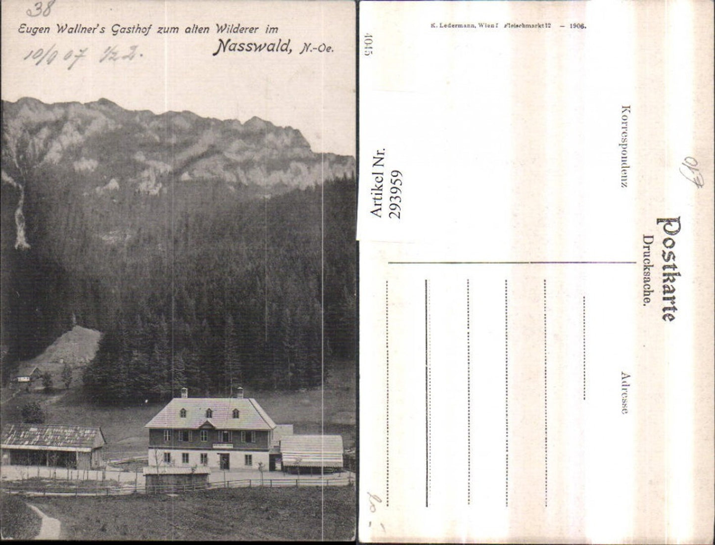 293959,Naßwald Schwarzau Eugen Wallners Gasthof zum alten Wilderer