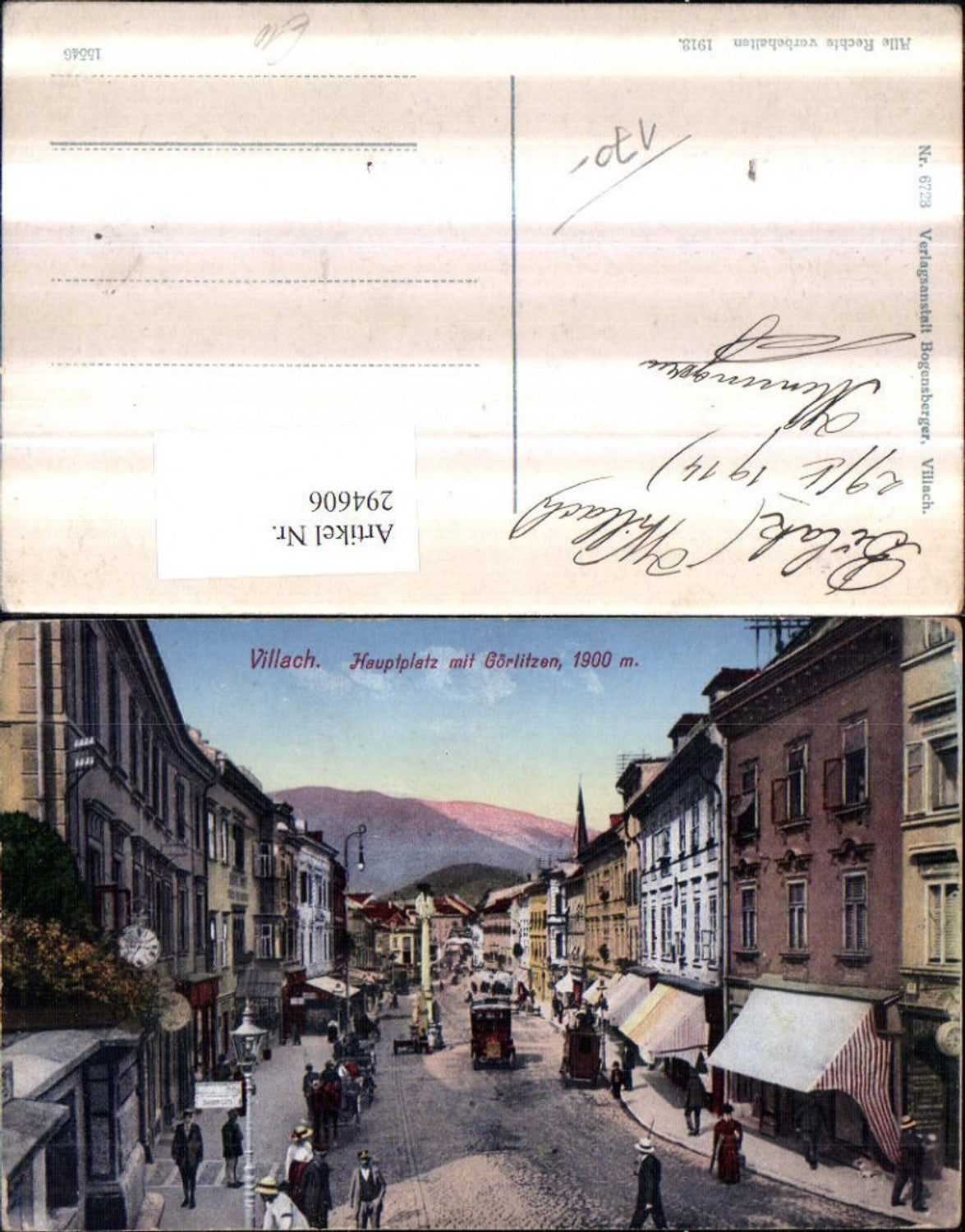 294606,Villach Hauptplatz Straßenansicht Geschäfte m. Görlitzen