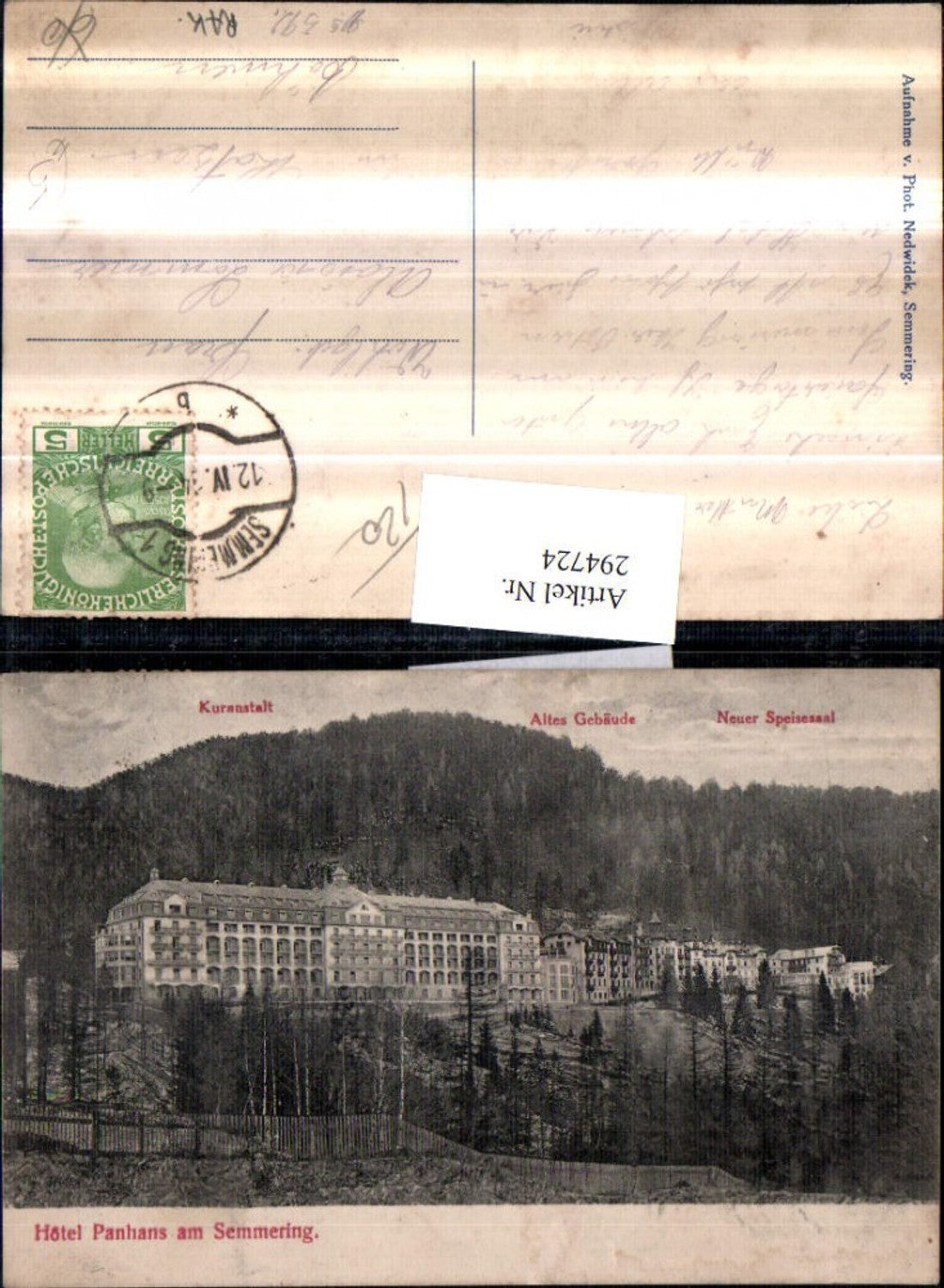 294724,Hotel Panhans am Semmering Kuranstalt