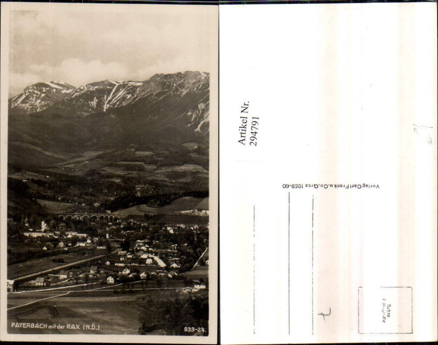 294791,Payerbach Totale m. d. Rax Bergkulisse