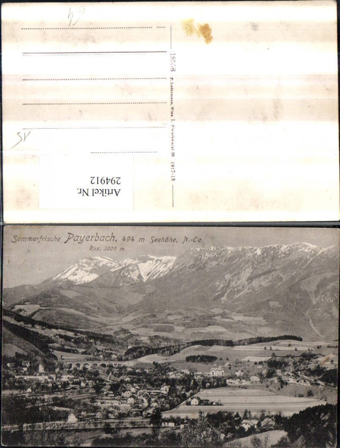 294912,Payerbach Totale m. Rax Bergkulisse