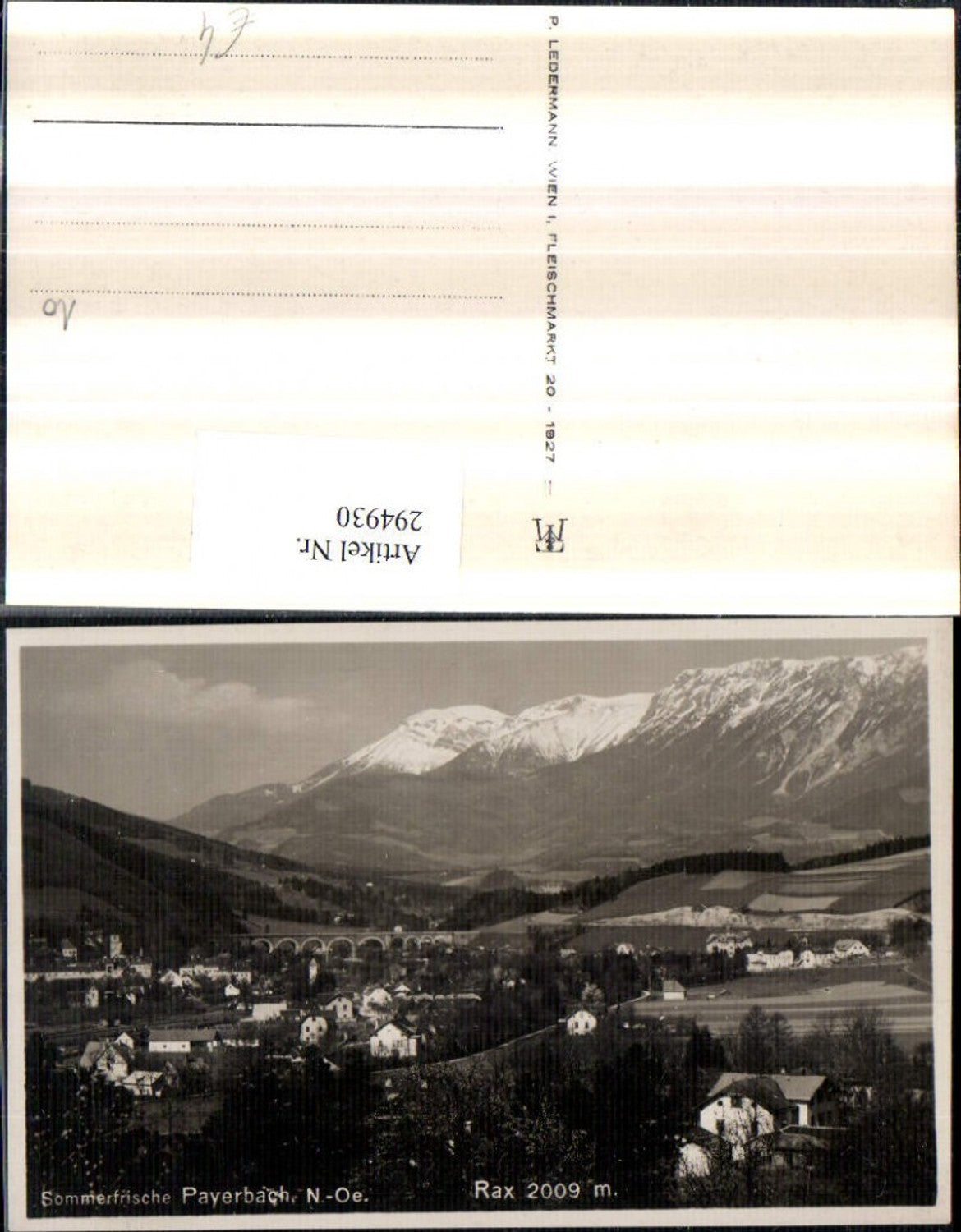 294930,Payerbach Totale m. Viadukt Brücke u. Rax Bergkulisse