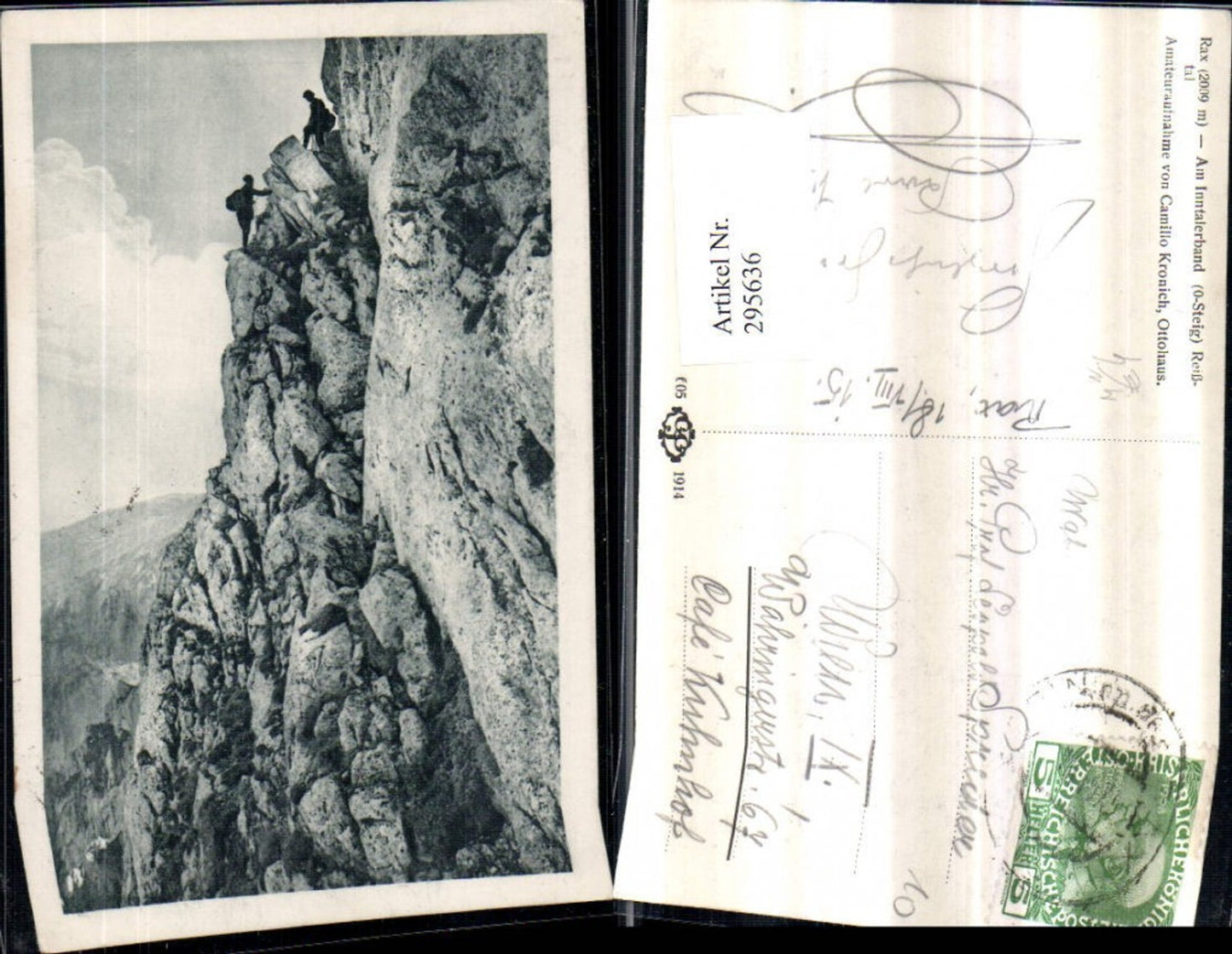 295636,Rax Am Inntalerband Reißtal b. Naßwald Schwarzau Bergsteiger