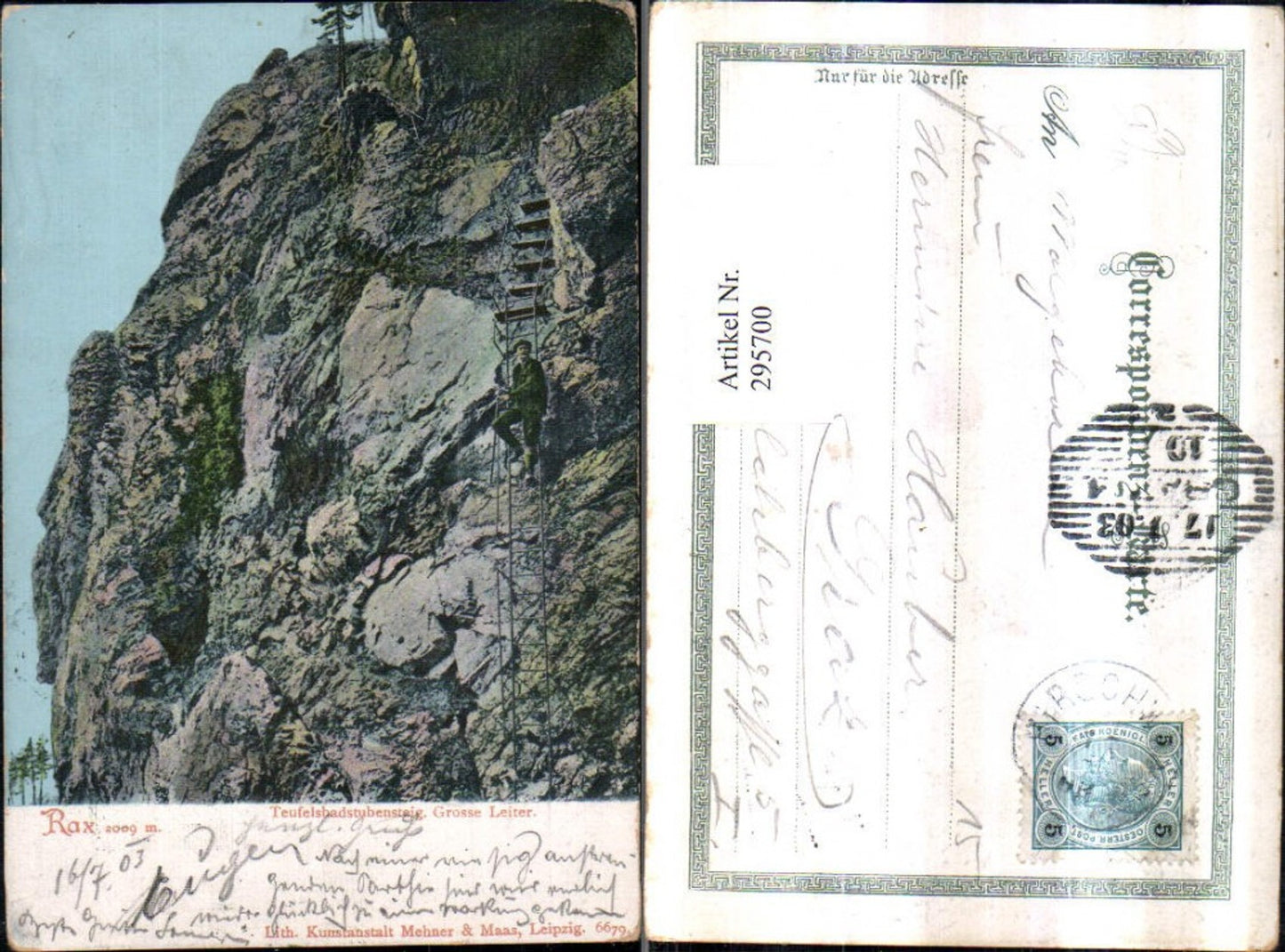 295700,Rax Teufelsbadstubensteig Große Leiter b. Reichenau