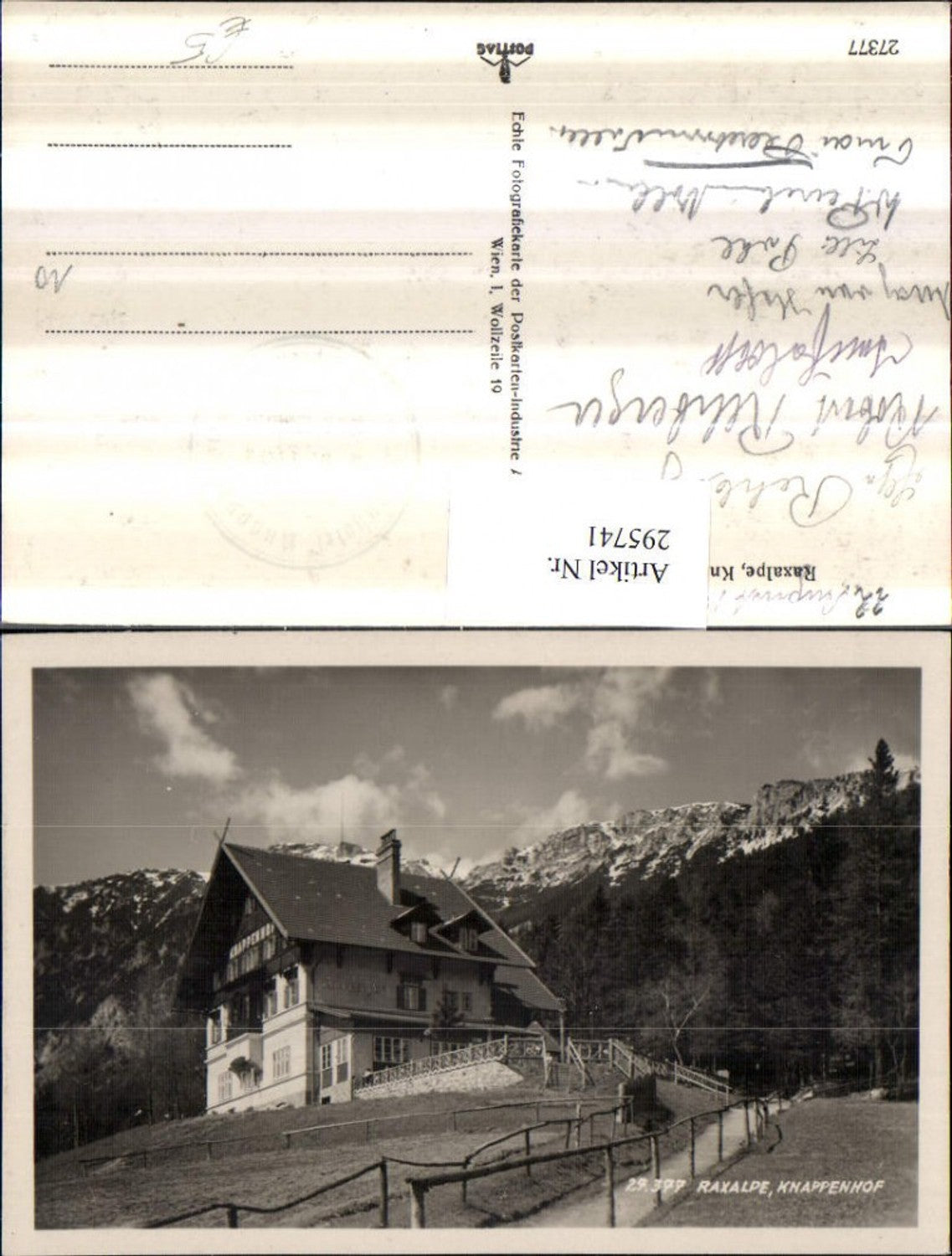 295741,Raxalpe Knappenhof Hotel Bergkulisse b. Edlach Reichenau