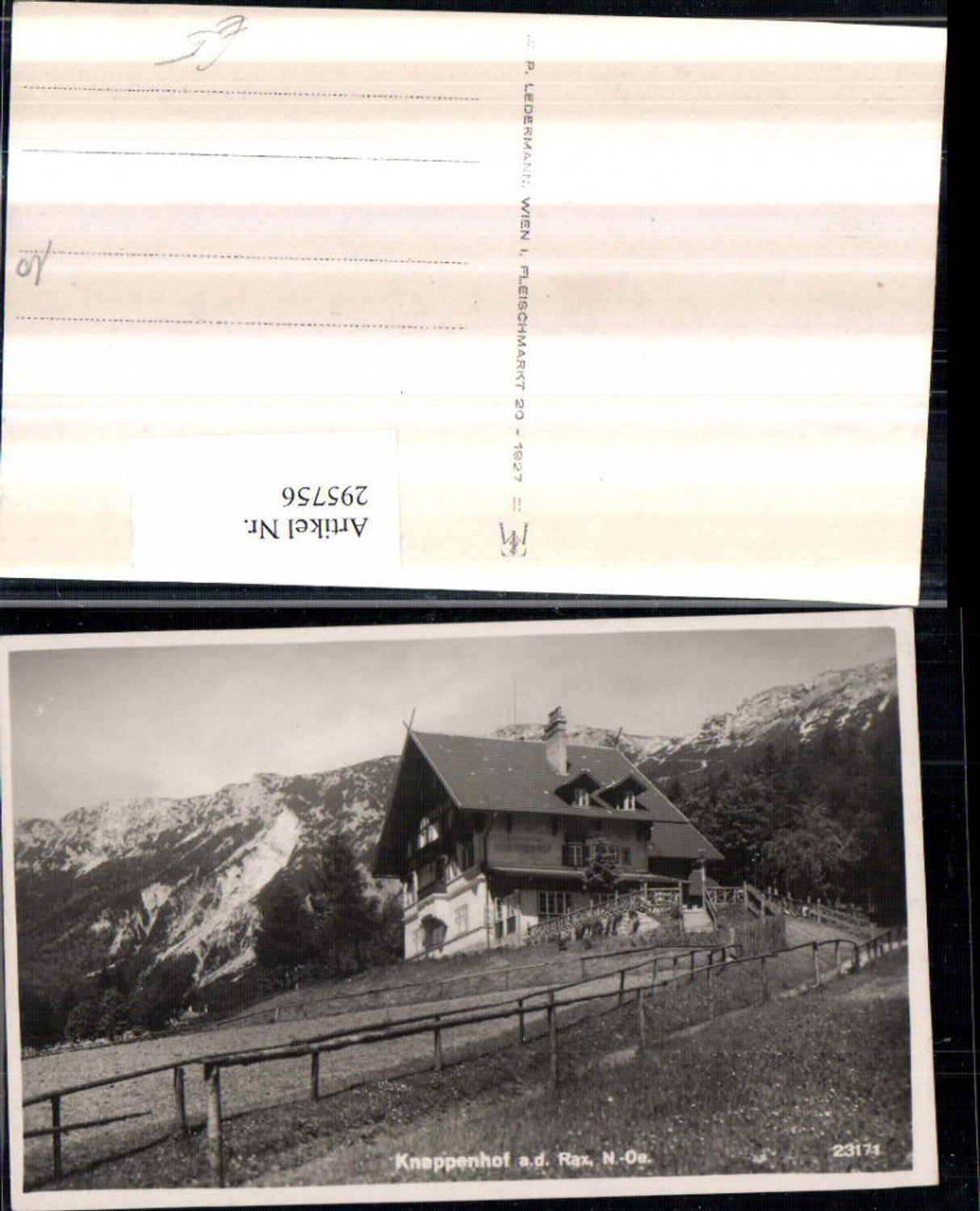 295756,Alpenhotel Knappenhof an d. Rax b. Edlach Reichenau Bergkulisse