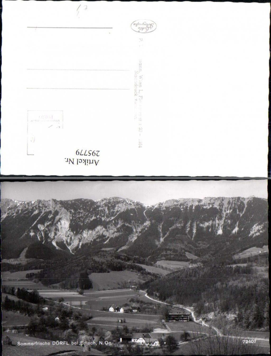 295779,Dörfl b. Edlach Totale Bergkulisse