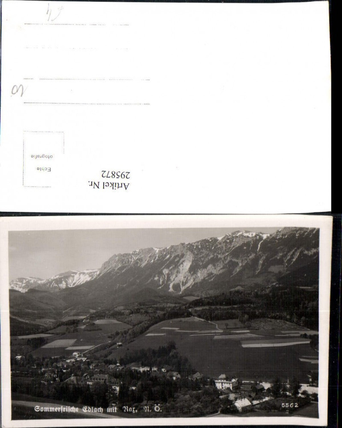 295872,Edlach Totale m. Rax Bergkulisse