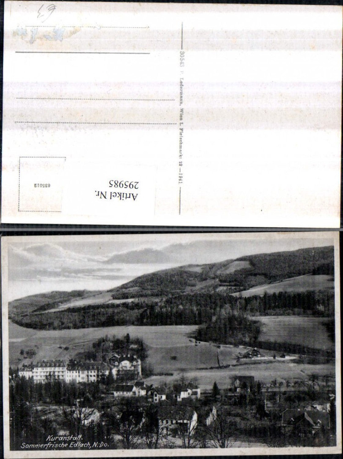 295985,Edlach an d. Rax Teilansicht m. Kuranstalt