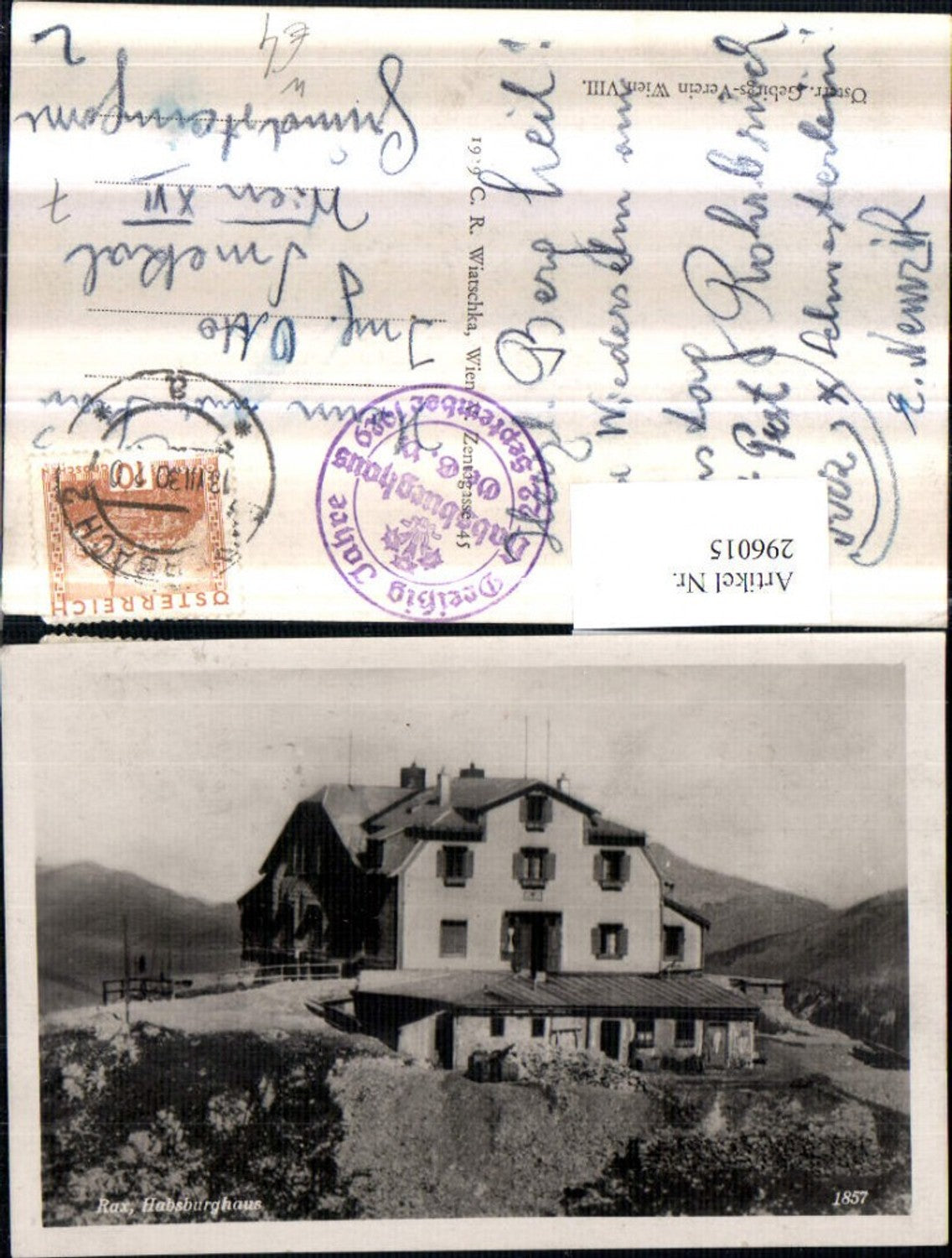 296015,Rax Habsburghaus Berghütte b. Naßwald Schwarzau