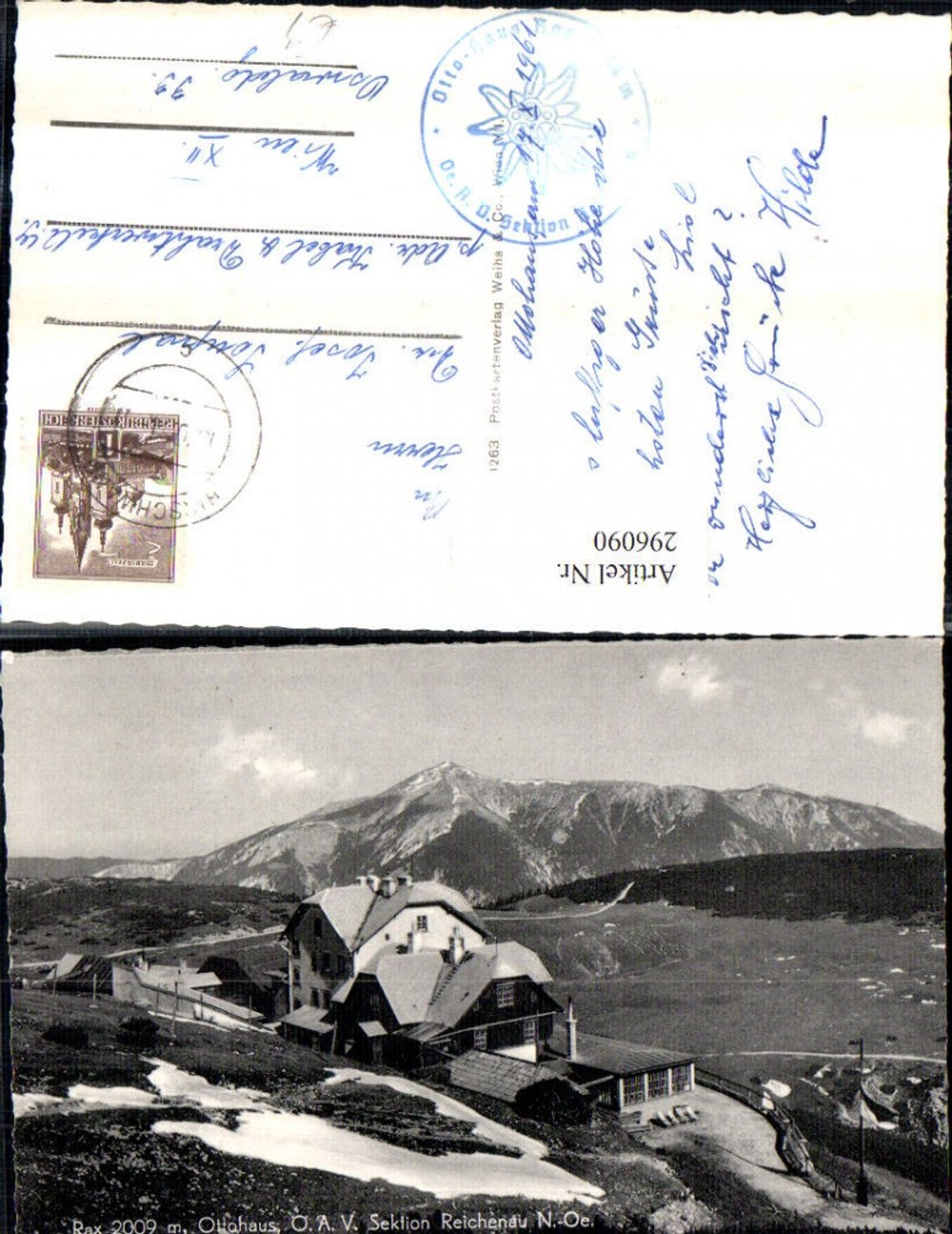 296090,Rax Ottohaus Berghütte Bergkulisse b. Reichenau