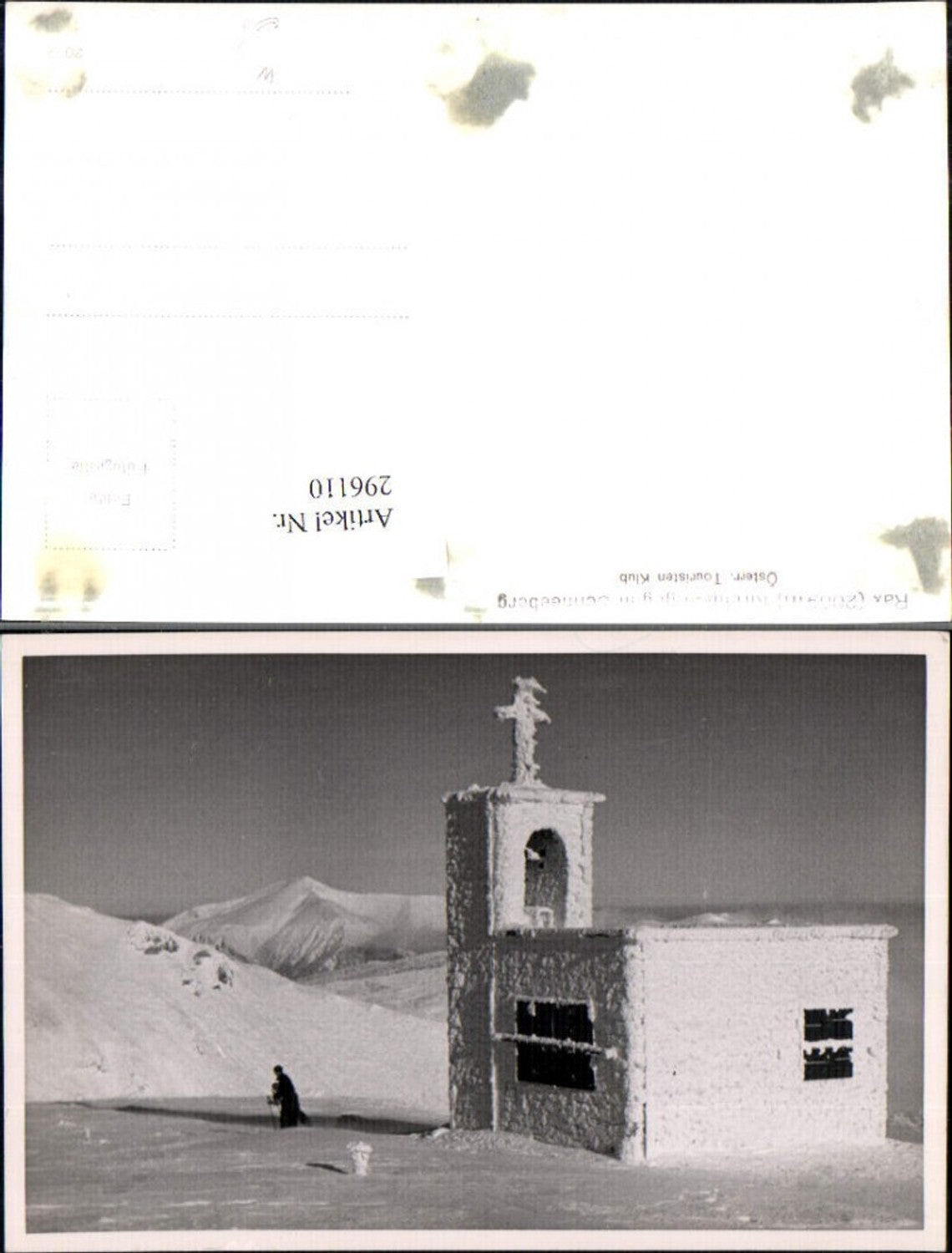 296110,Rax Kirchlein Kirche geg. Schneeberg Bergkulisse Winterbild b. Reichenau