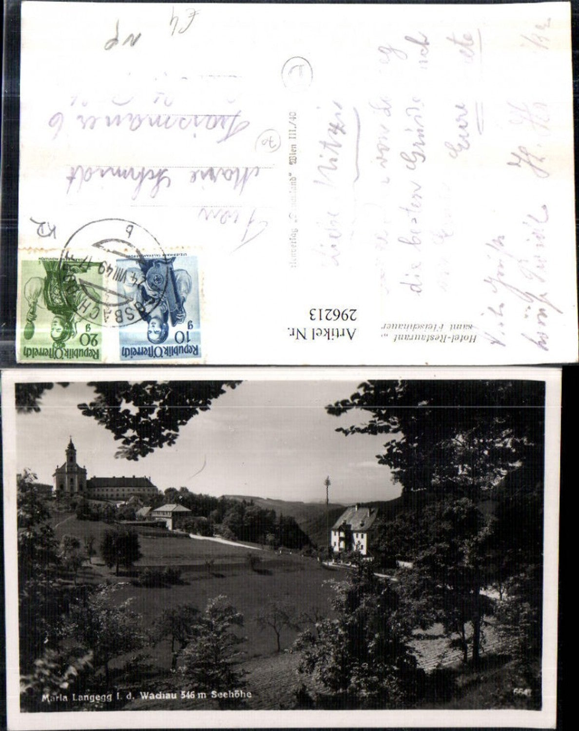 296213,Maria Langegg in d. Wachau Kirche Kloster