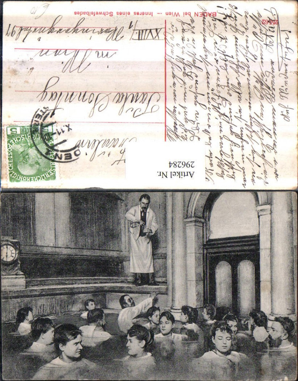 296284,Baden b. Wien Innenansicht eines Schwefelbades