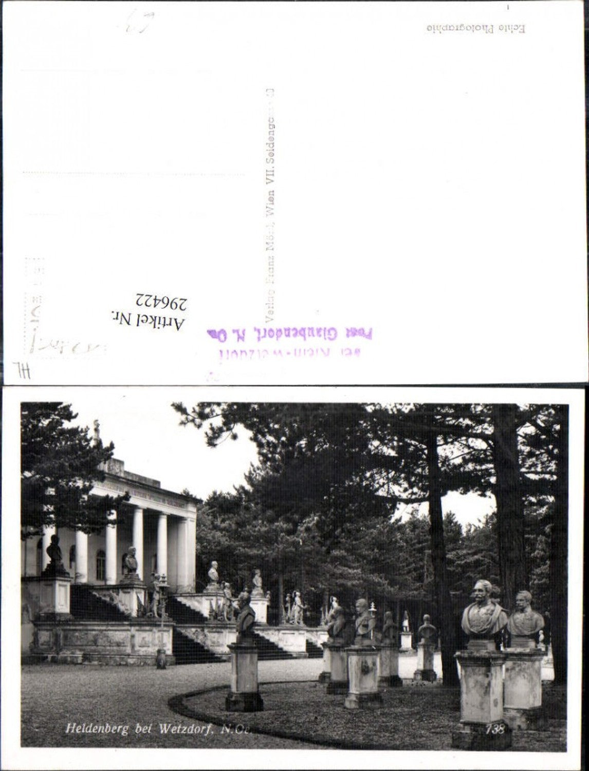 296422,Heldenberg b. Wetzdorf Büsten auf Säulen