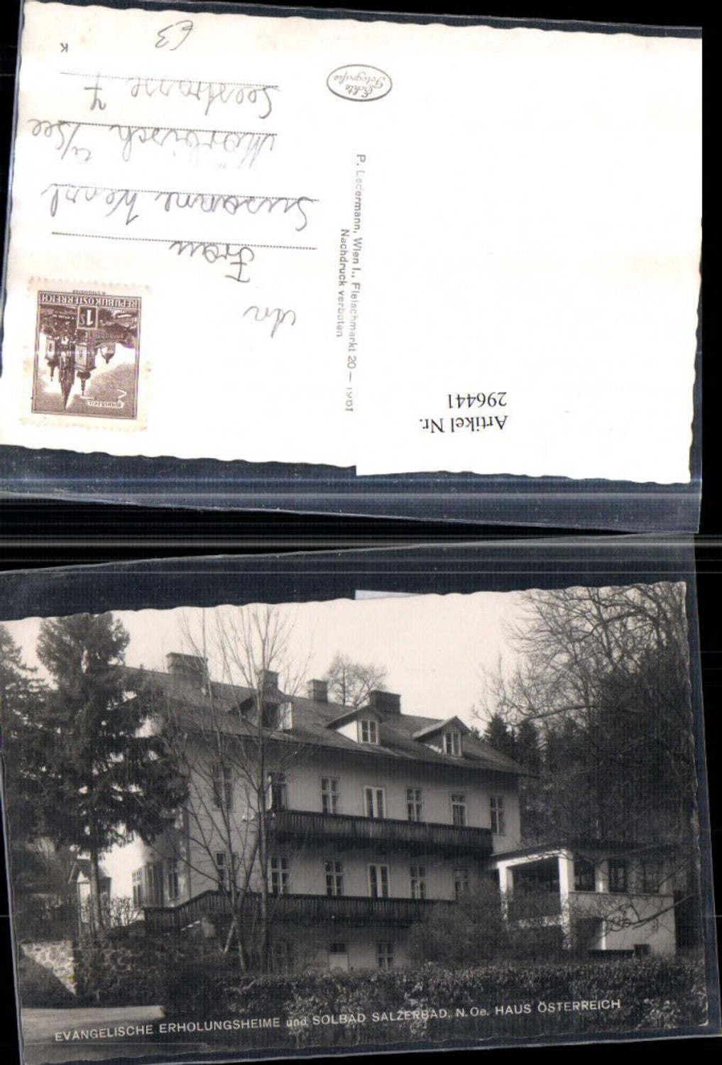 296441,Evangelische Erholungsheime u. Soldbad Salzerbad Haus Österreich