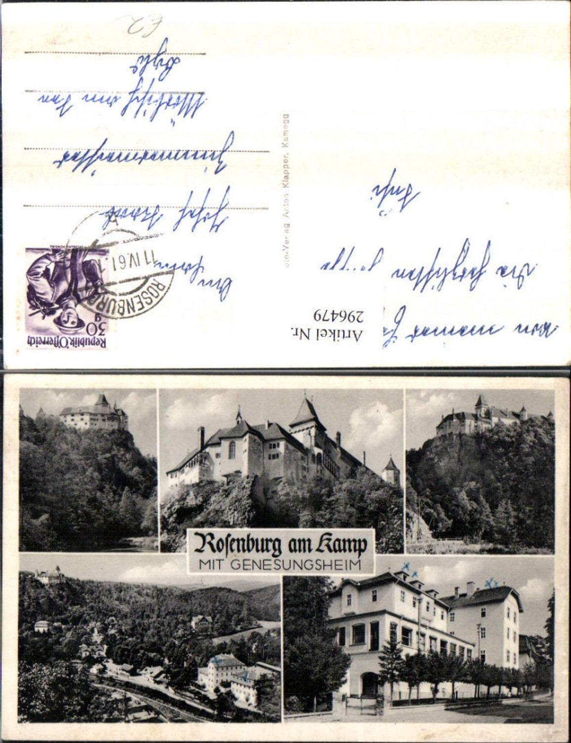 296479,Rosenburg am Kamp Teilansicht Schloss Genesungsheim Mehrbildkarte