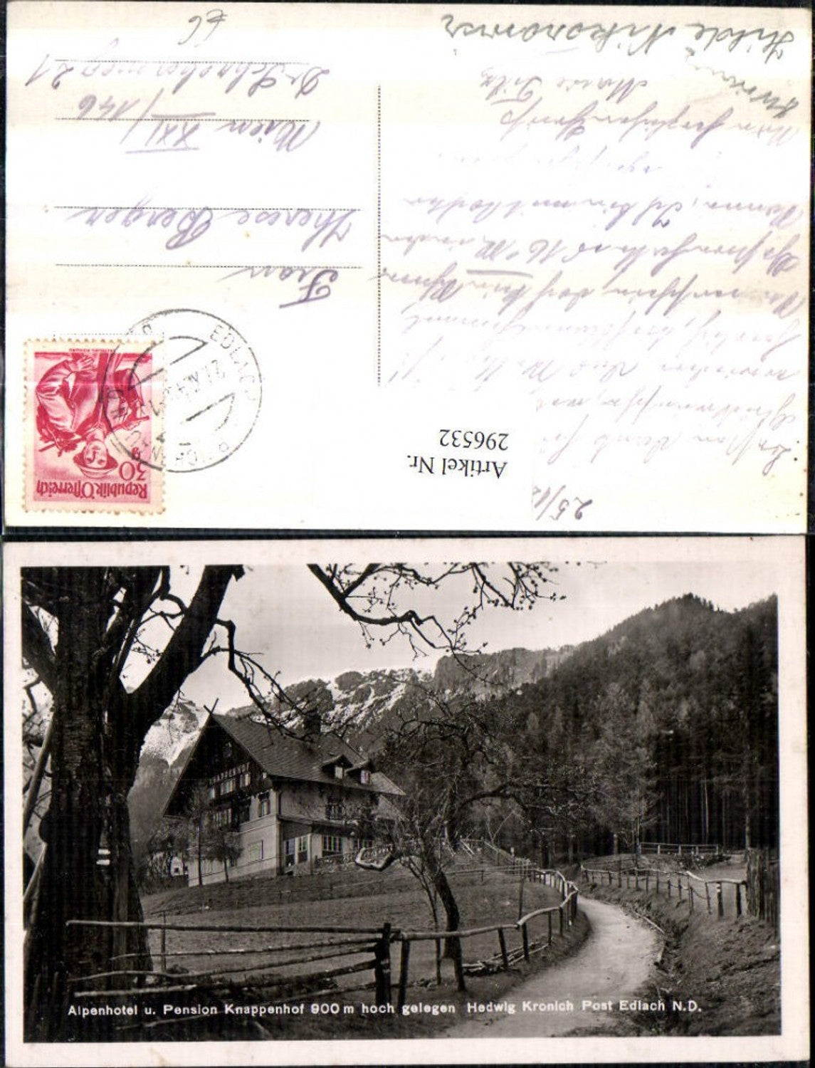 296532,Alpenhotel u. Pension Knappenhof b. Edlach