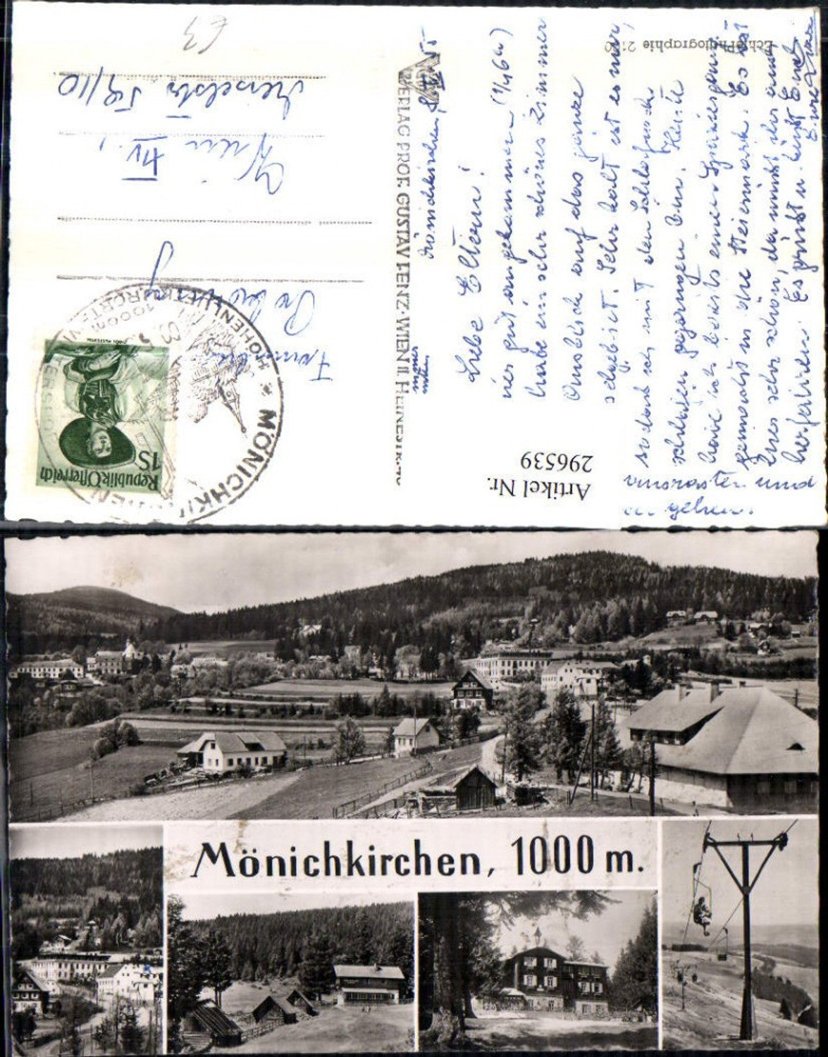 296539,Mönichkirchen Totale Sessellift Hallerhaus Mehrbildkarte