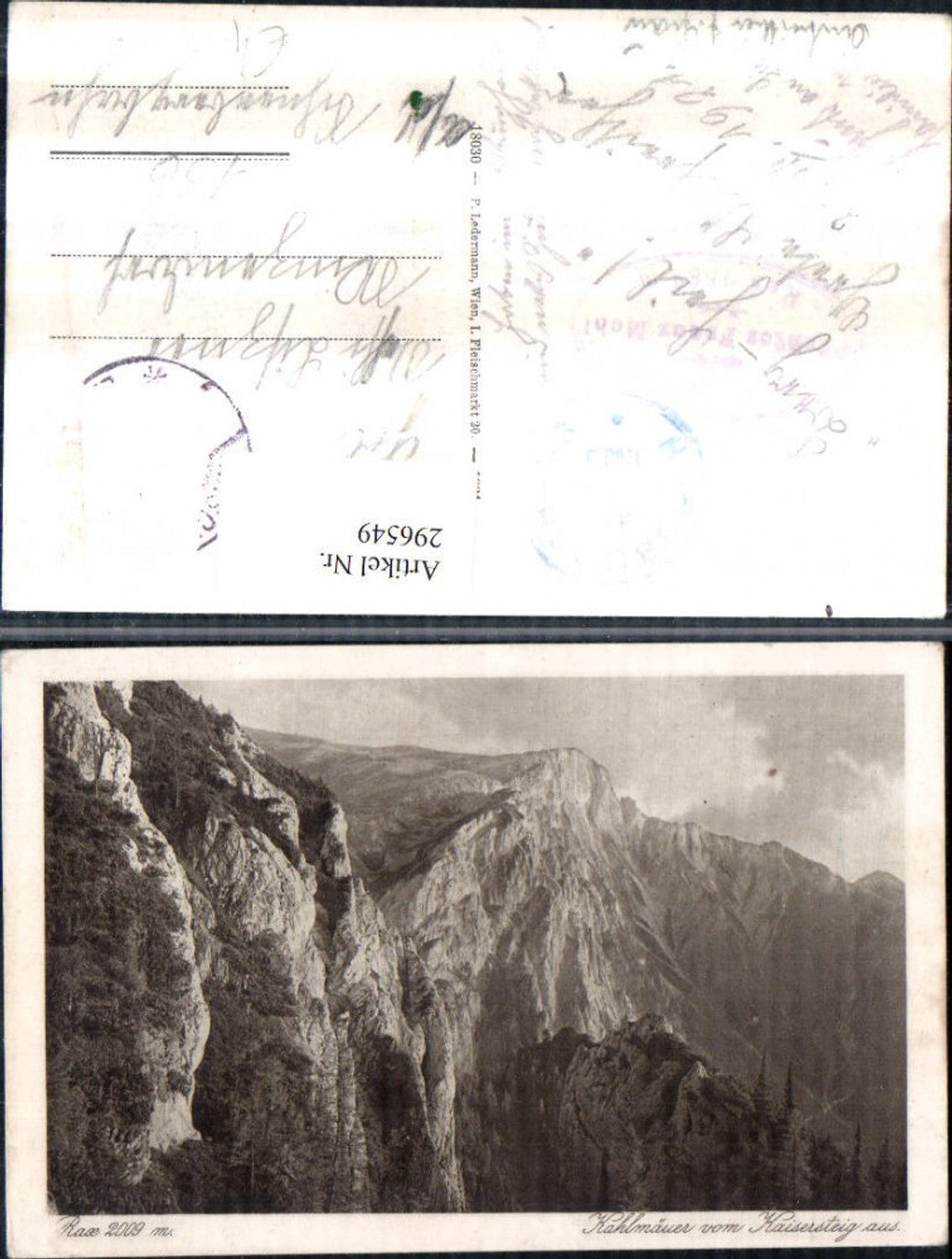 296549,Rax Kahlmäuer vom Kaisersteig Bergkulisse b. Naßwald Schwarzau