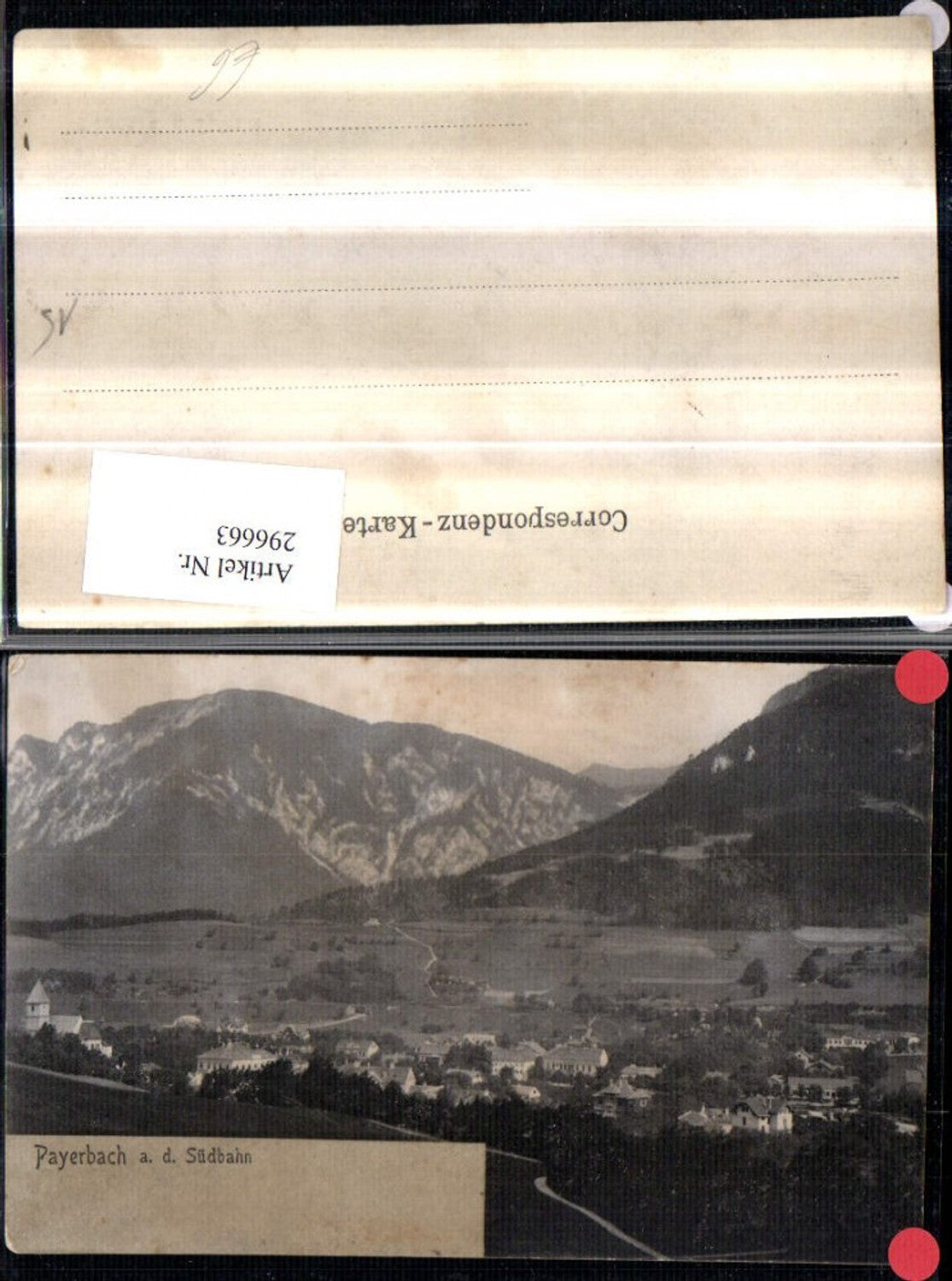 296663,Payerbach an d. Südbahn Totale Bergkulisse
