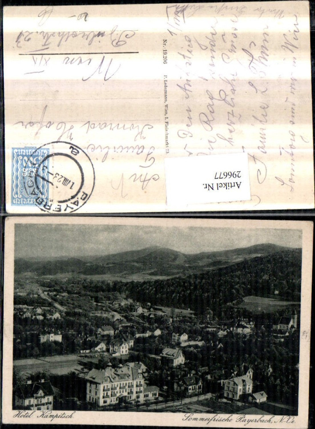 296677, Payerbach Totale with Hotel Kampitsch