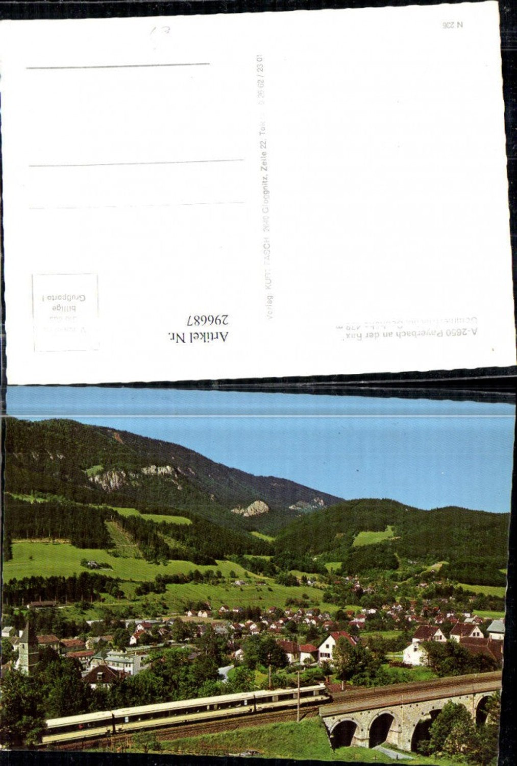 296687,Payerbach an d. Rax Totale Viadukt Eisenbahn
