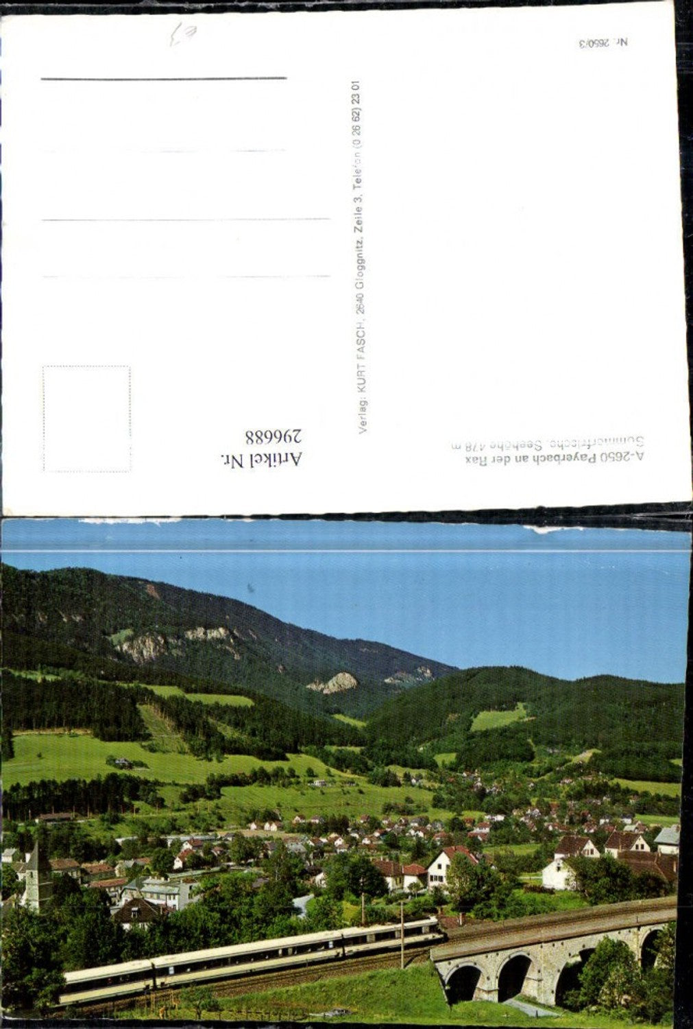 296688,Payerbach an d. Rax Totale Viadukt Eisenbahn
