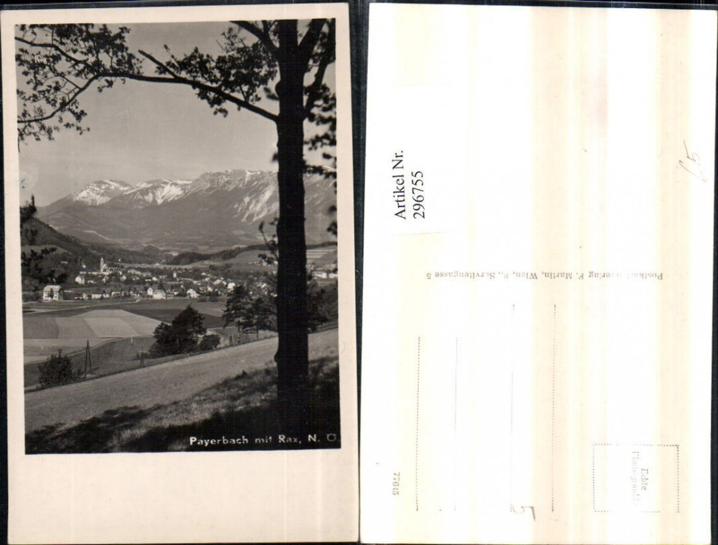 296755,Payerbach Totale m. Rax Bergkulisse