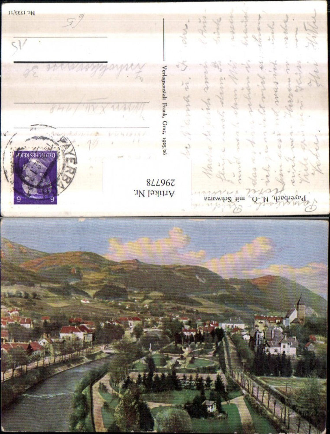 296778,Payerbach Teilansicht m. Schwarza