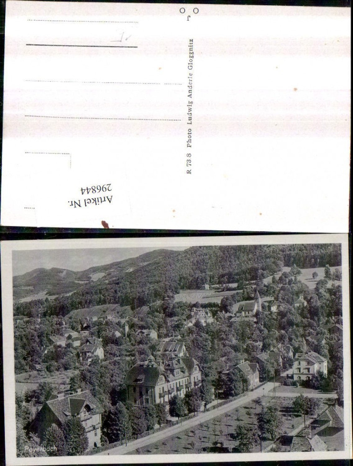 296844,Payerbach Teilansicht m. Hotel Kampitsch