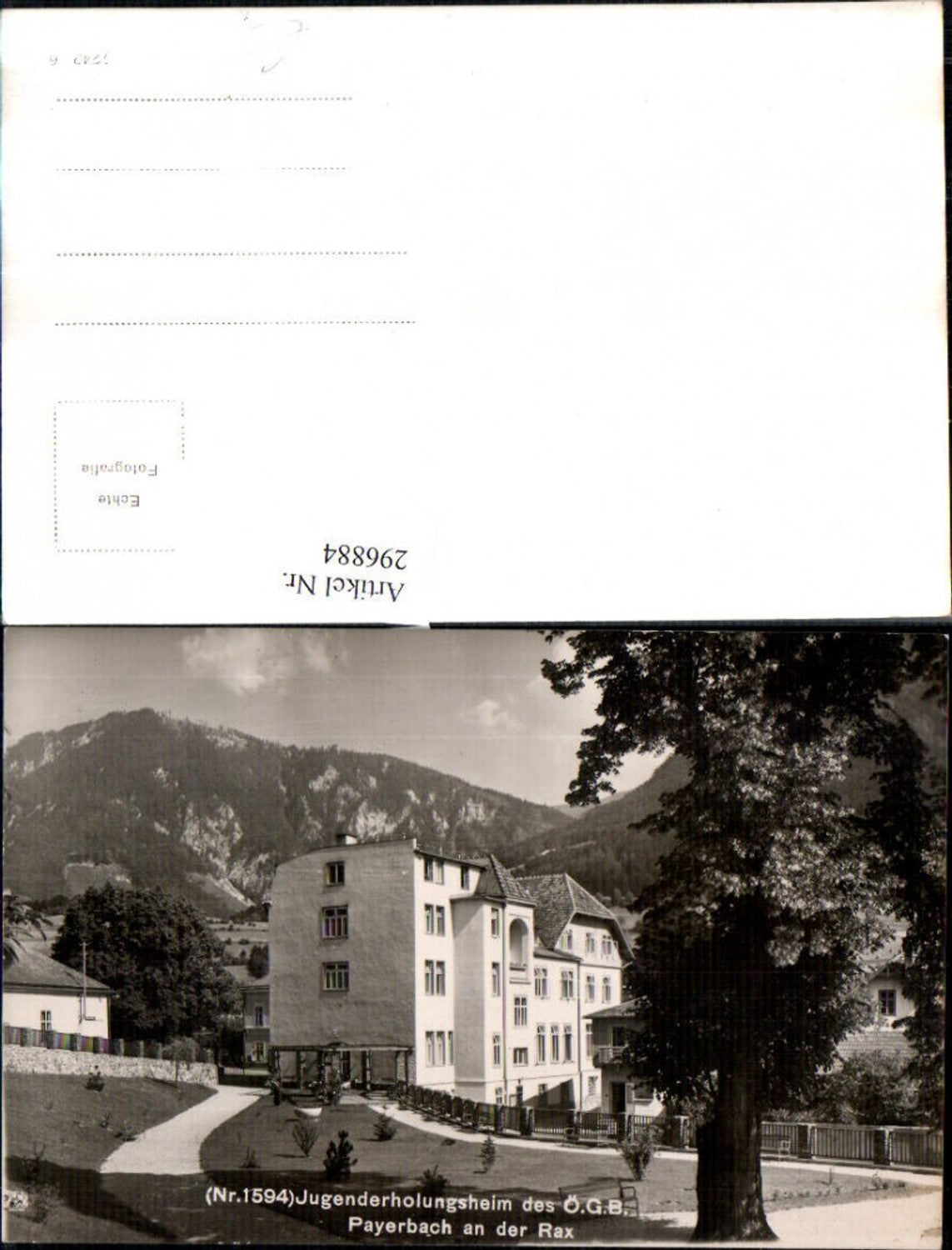 296884,Payerbach an d. Rax Jugenderholungsheim