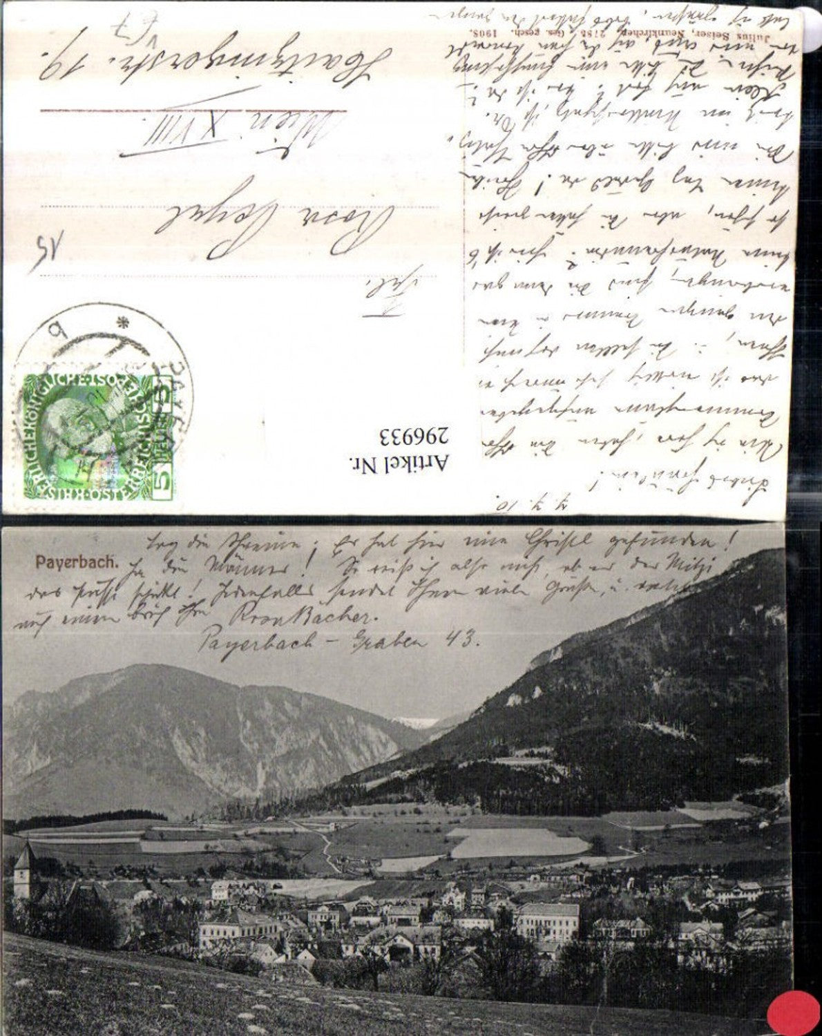 296933,Payerbach Totale Bergkulisse pub Julius Seiser 2785
