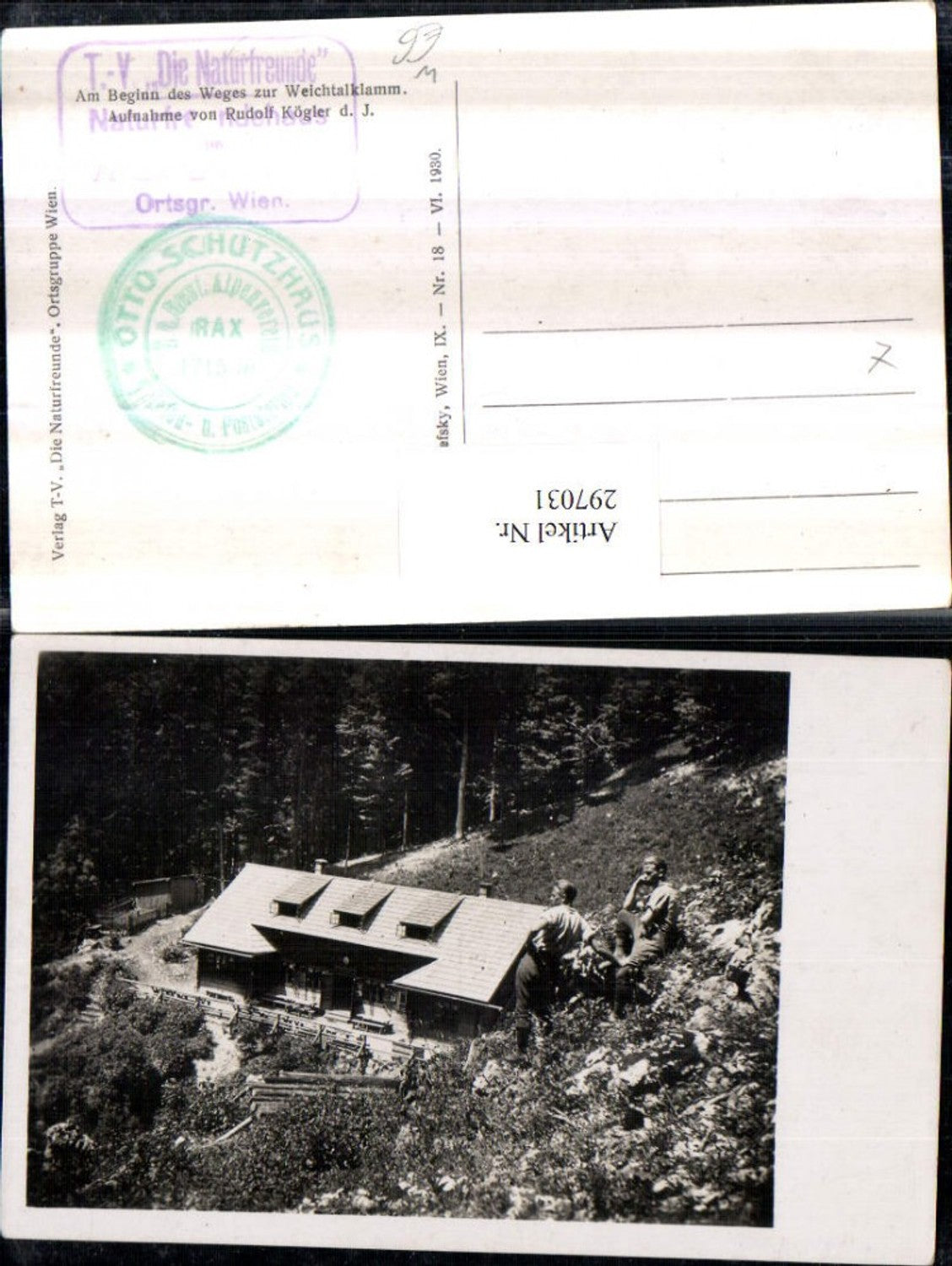 297031,Naturfreundehaus im Weichtal b. Hirschwang