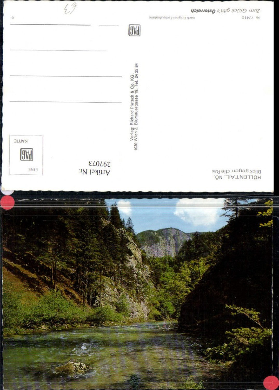 297073,Höllental Blick geg. Rax Partie b. Naßwald Schwarzau