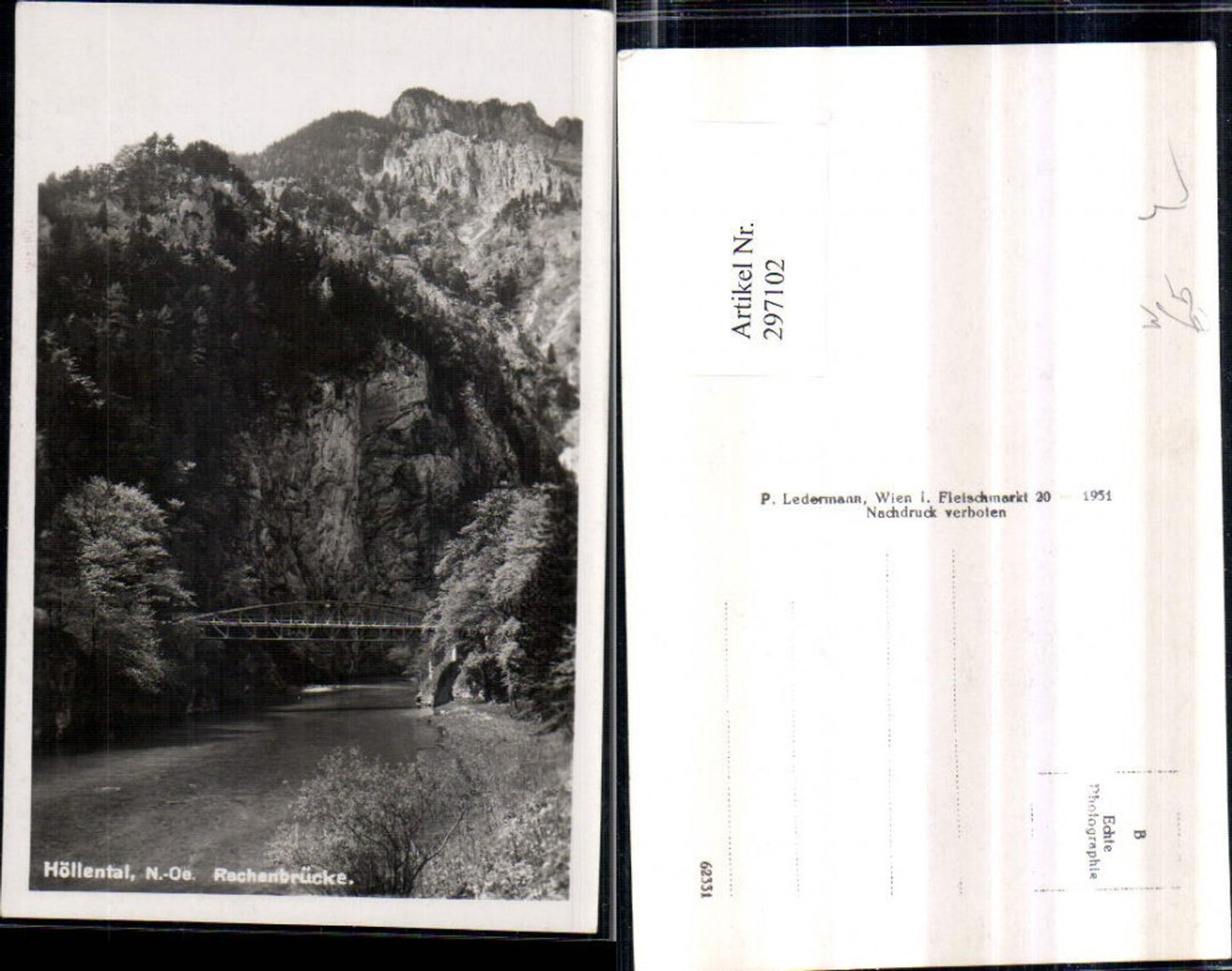 297102, Höllental Rechenbrücke Bridge near Naßwald Schwarzau